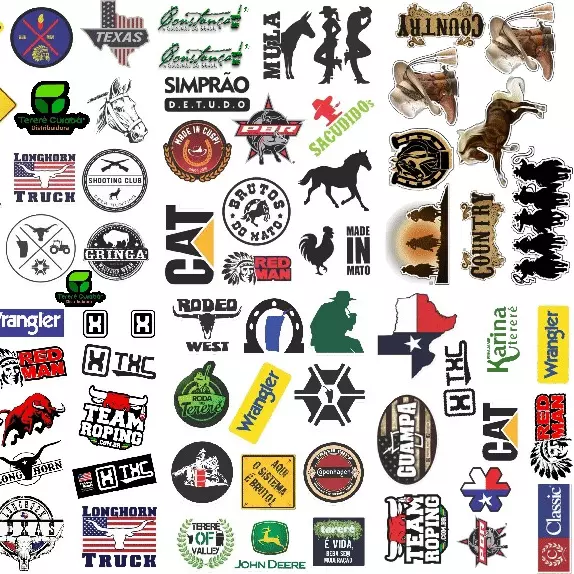 Cartela de Adesivos Country