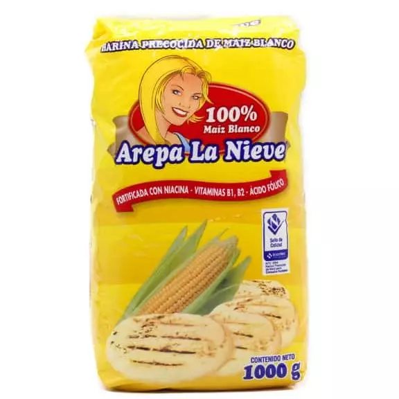 Arepa La nieve Harina de Maíz