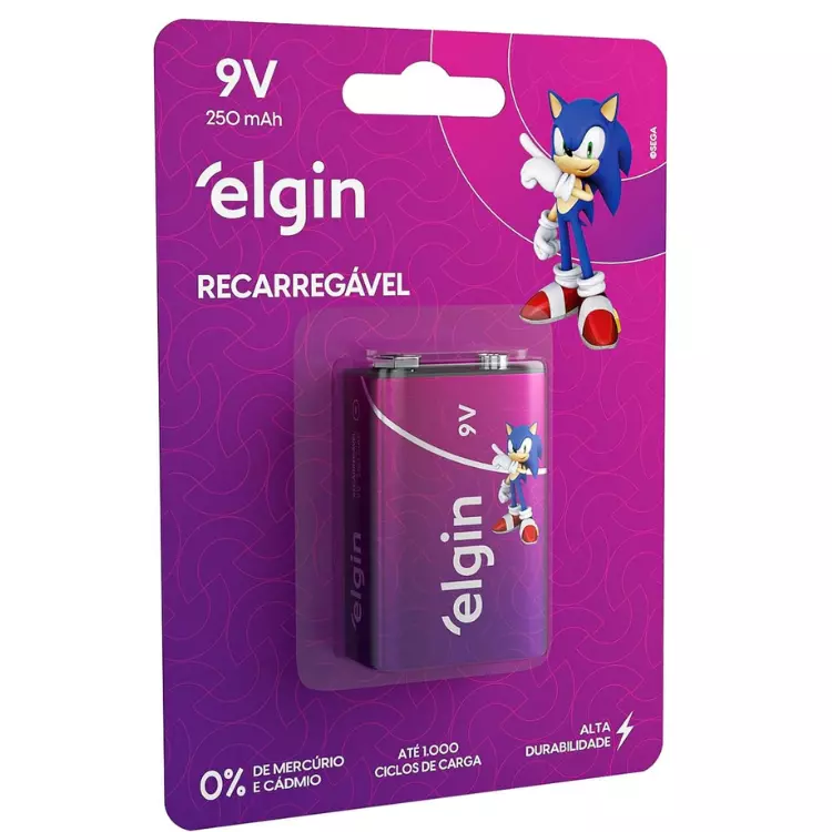 BATERIA ELGIN 9V RECARREGAVEL