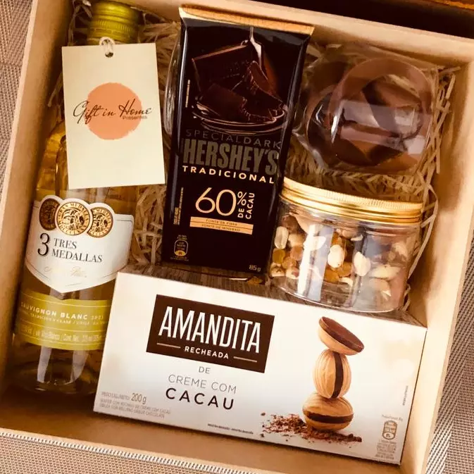 CESTA DE VINHO BRANCO BLANC E DARK