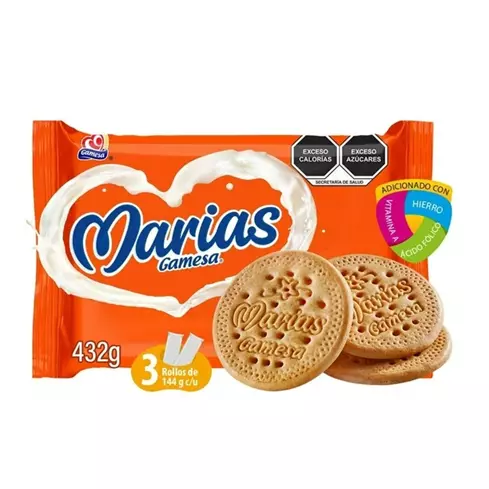 Galletas Marías Gamesa 3 rollos de 1