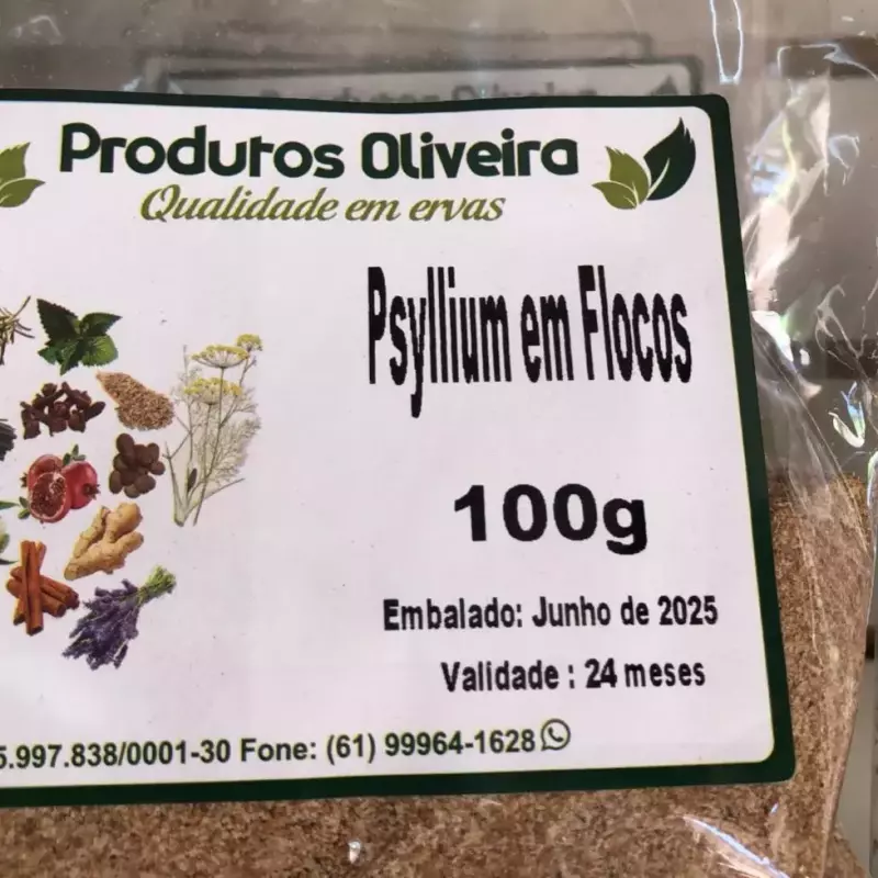 Psyllium em flocos