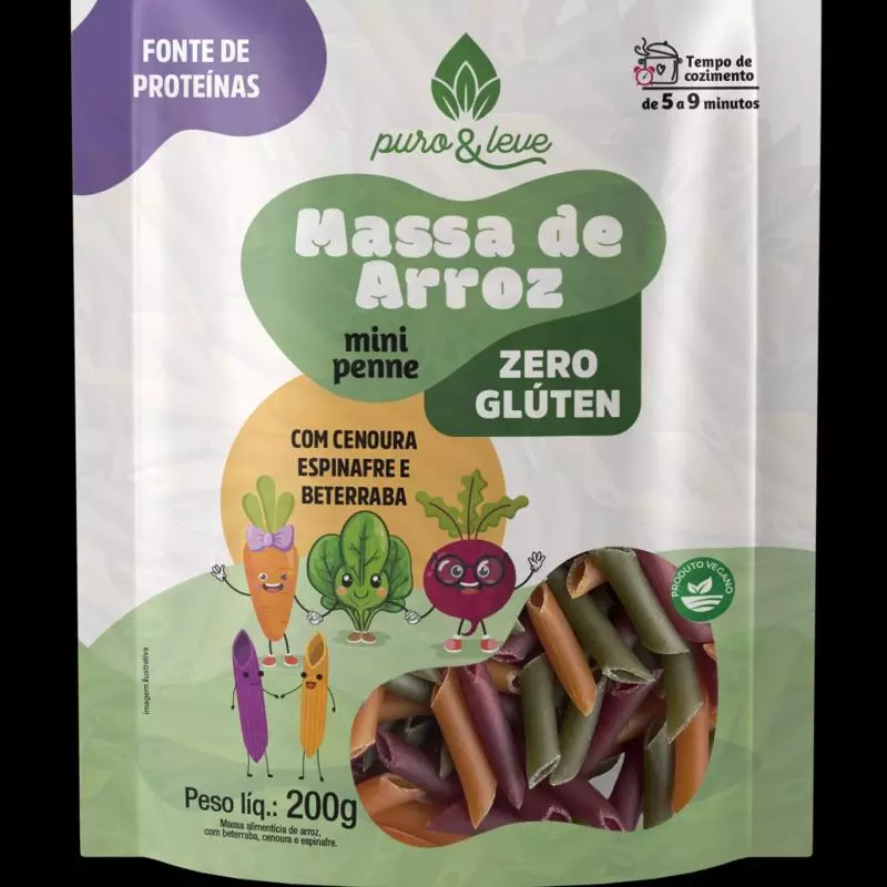 Macarrão de Arroz c/ vegetais +8m