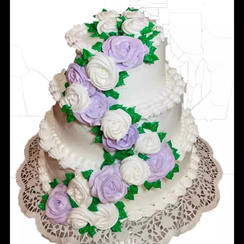 Cake de cumpleaños 3ps con flores