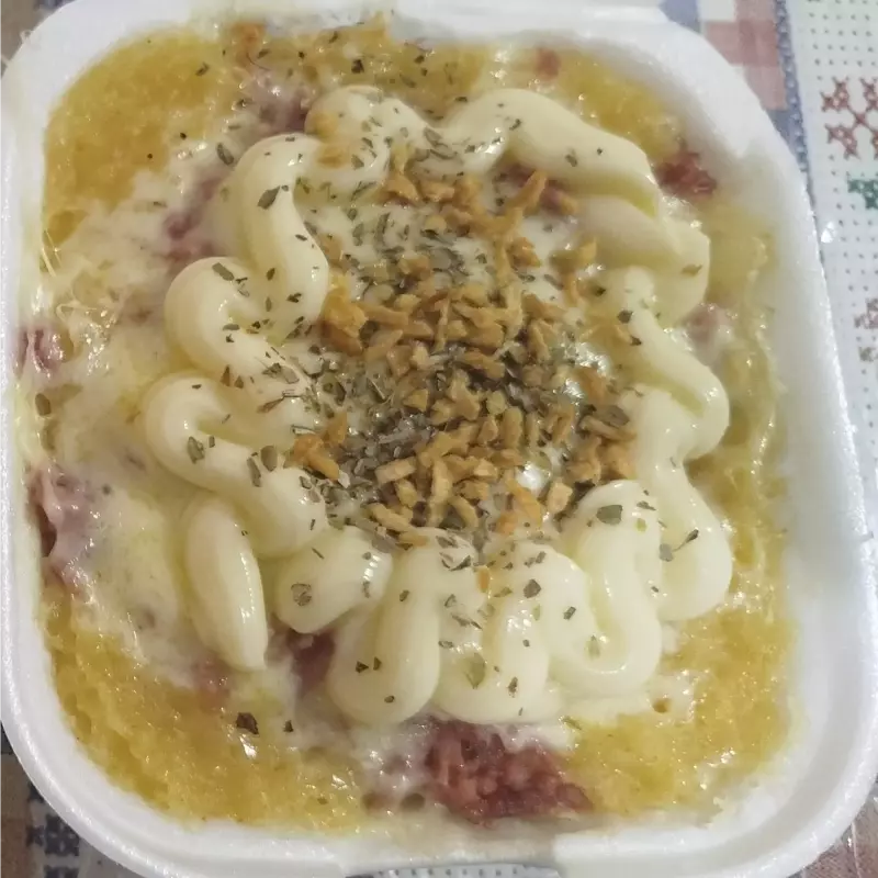 Batata recheada de calabresa