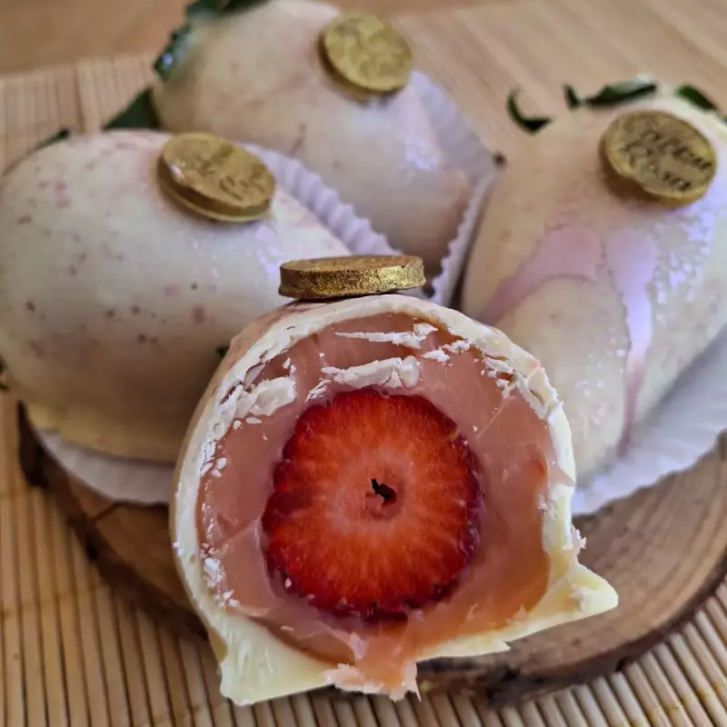 Bombom de Morango c Chocolate branco