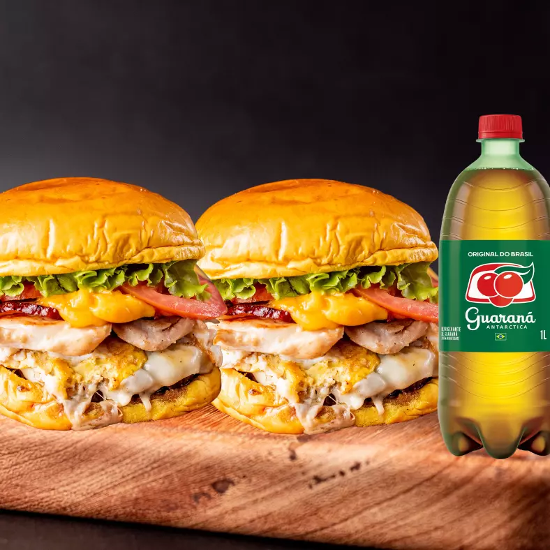 2 Uaifood Cremoso + Guarana 1 Litro