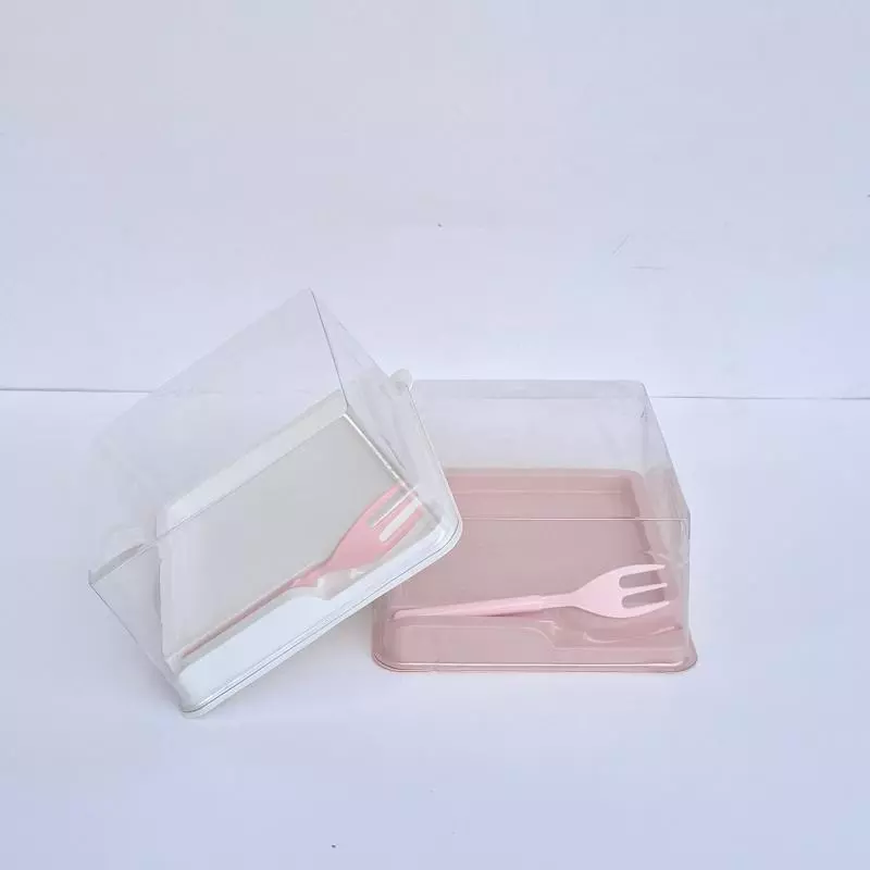 Contenedor plastico tenedor cuadrado