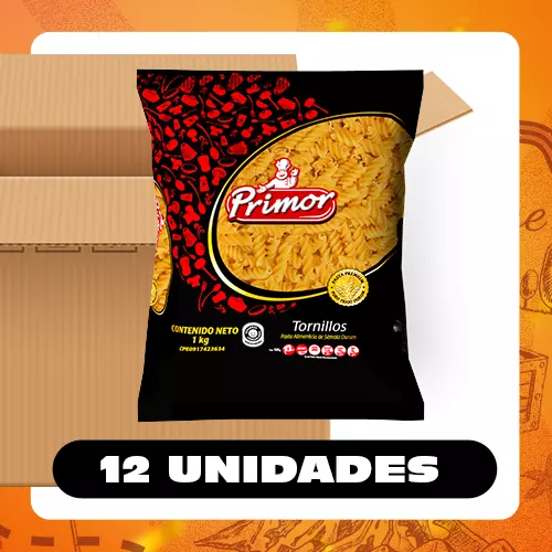 Bulto Primor Pasta Tornillitos 1kg