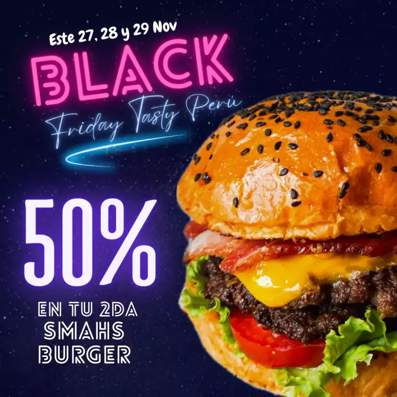Tu 2da Burger🍔🍔 con 50% DSCTO