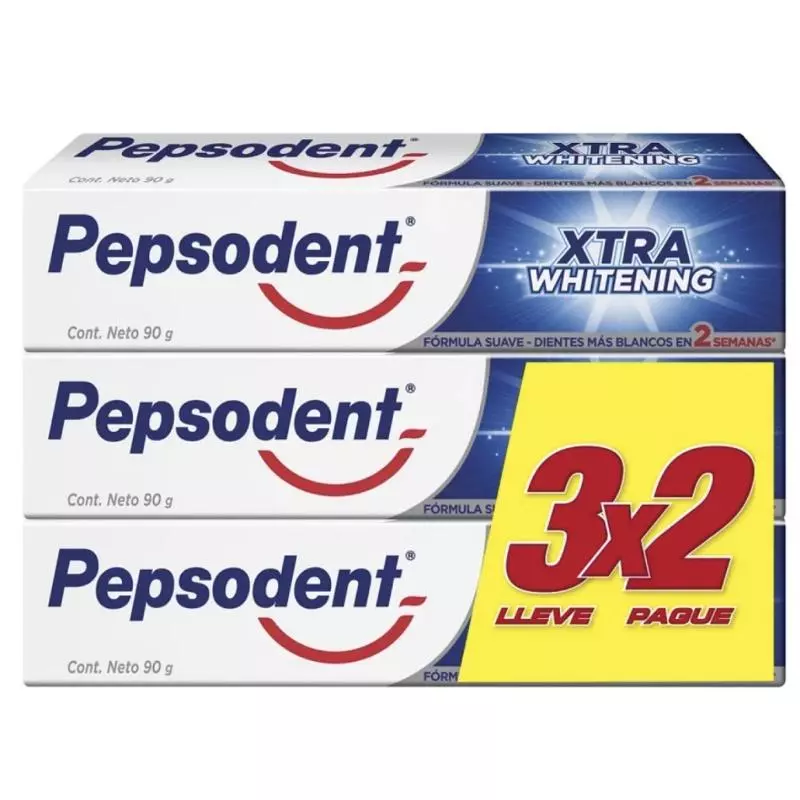 Pepsodent xtra whitening 3x90grs