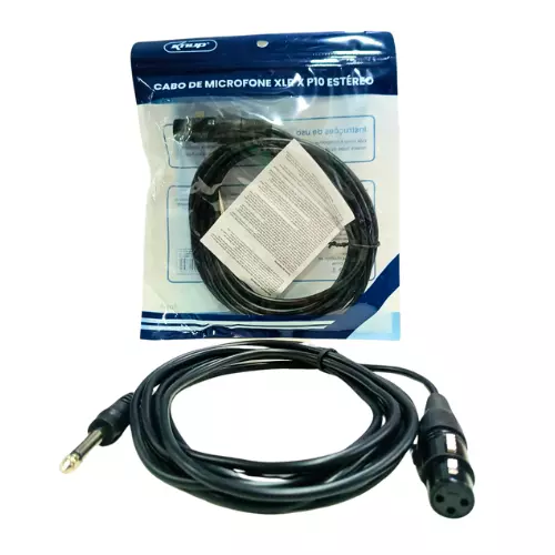 CABO DE MICROFONE XLR / P10 KNUP 3M