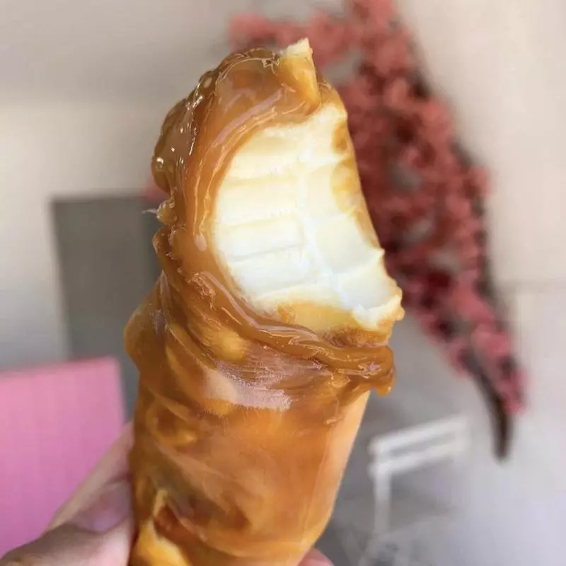 Gelato Paçoca com Doce de leite