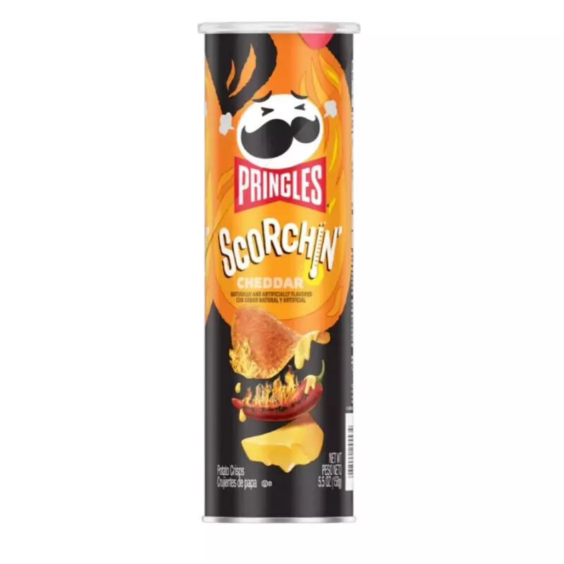 PAPAS PRINGLES SCORCHIN CHEDDAR 158G