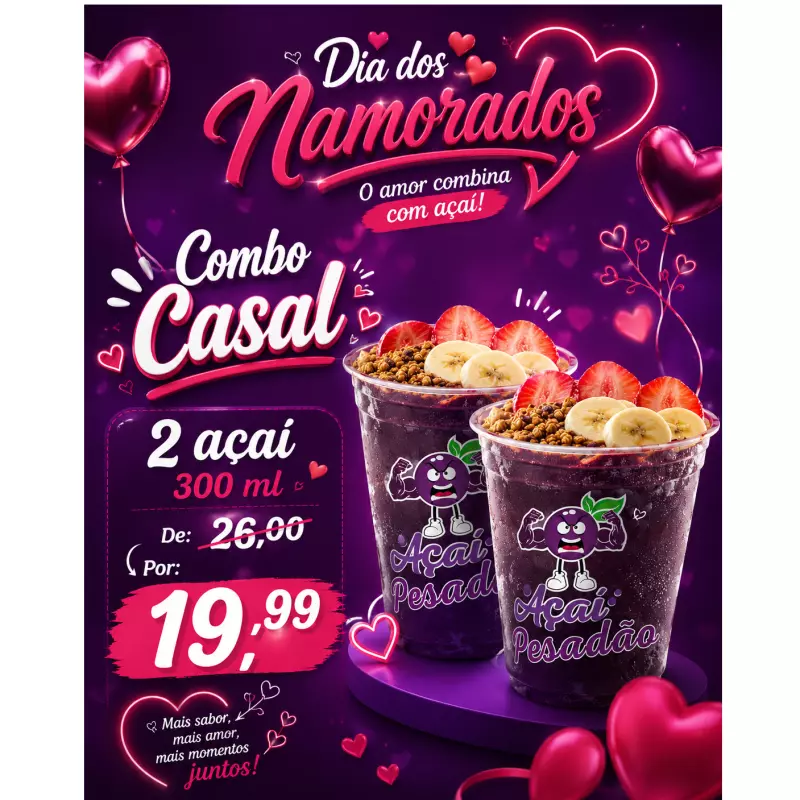 Promoção dia dos namorados 2×300 ml