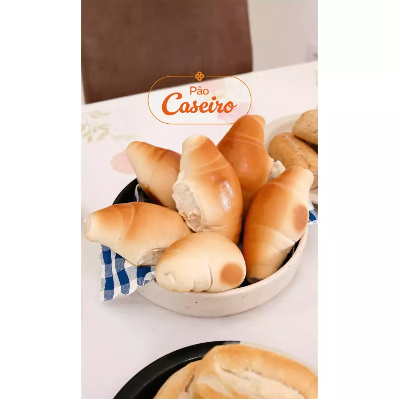 Pão - Caseiro - 1Kg - 10 Un,