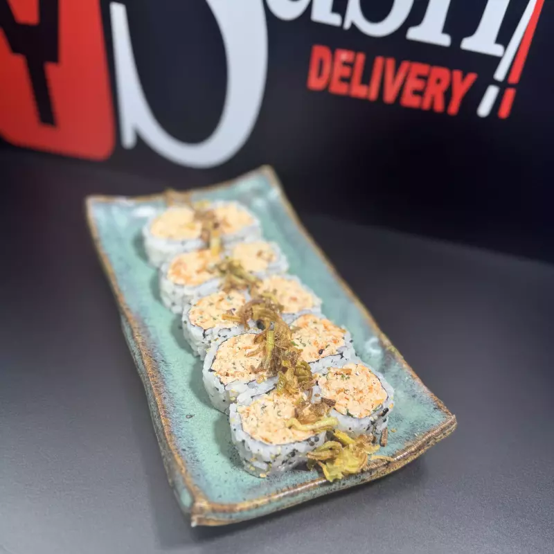 Uramaki salmão grelhado+alho poró