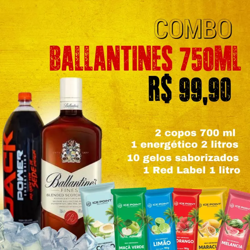Combo - Whisky Ballantines 750 ml