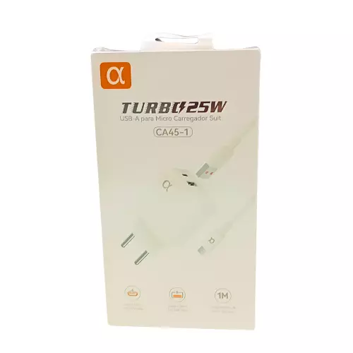 CARREGADOR TURBO 25W USB/V8 CA45-1