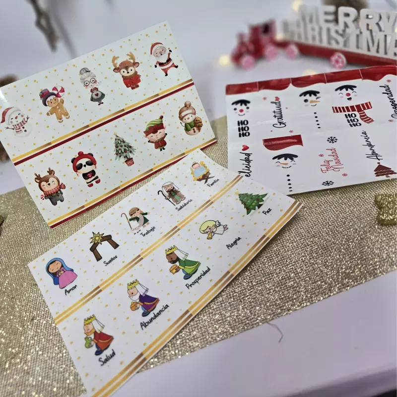 hoja sticker x10  transparente velas