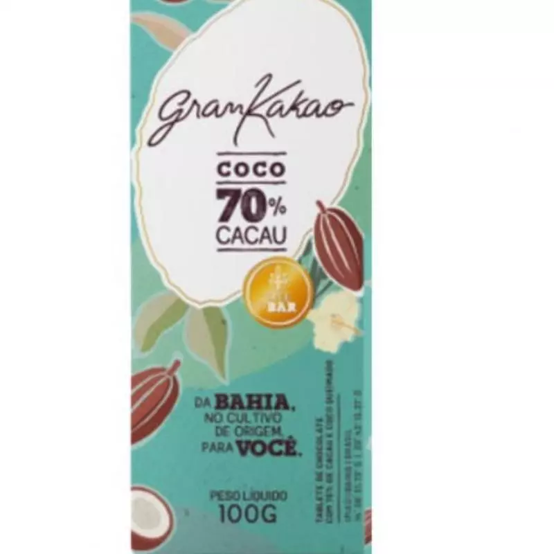 Barra chocolate coco queimado 100g