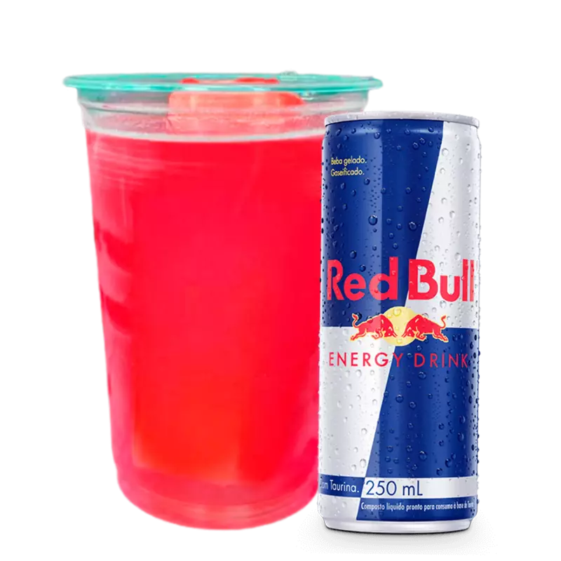 Copão Gin Rocks com Red bull