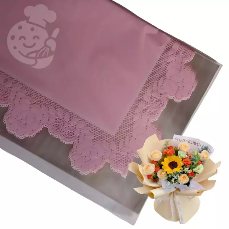 COREANO ROSA ENCAJE C/ TRANSPARENTE