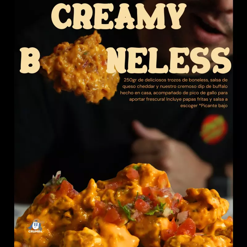 Creamy boneless Bites + papas