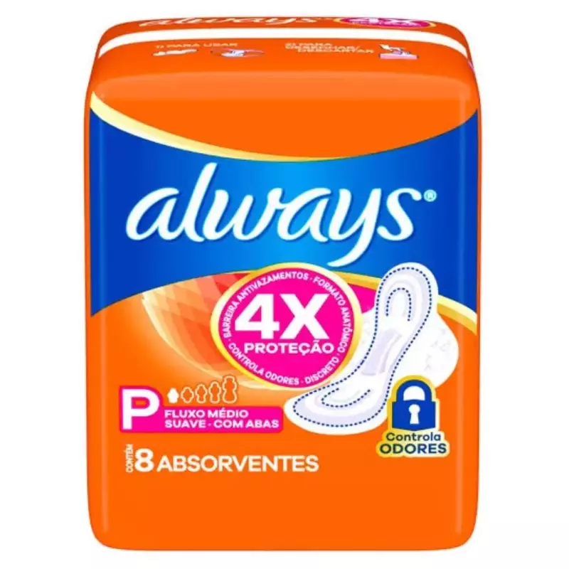Absorvente Always P Suave Com Abas