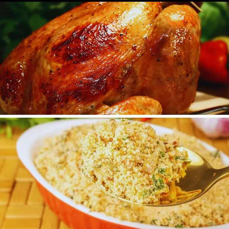 Frango Assado c/ farofa