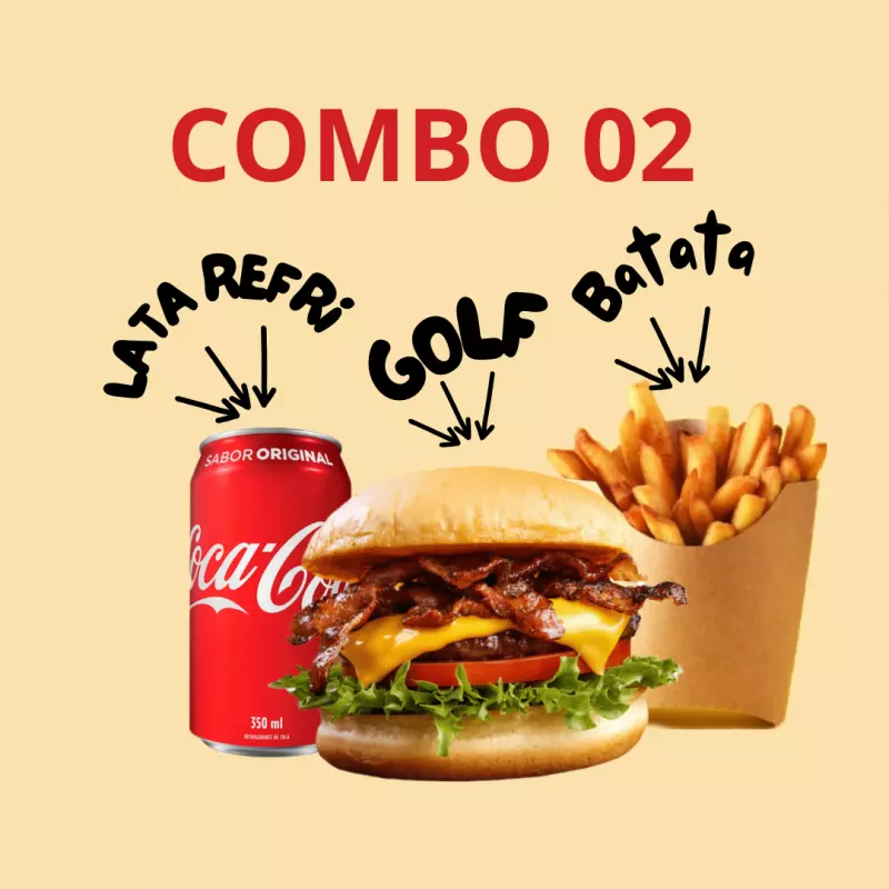 GOLF + BATATA + REFRIGERANTE LATA