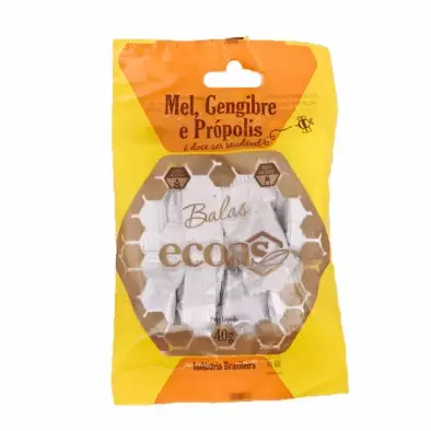 Bala Gengibre Mel Própolis -Ecoas 40