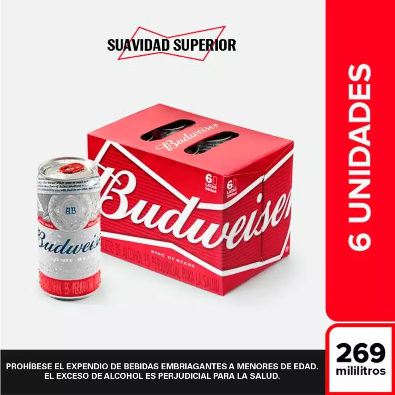 sixpack Cerveza budweiser