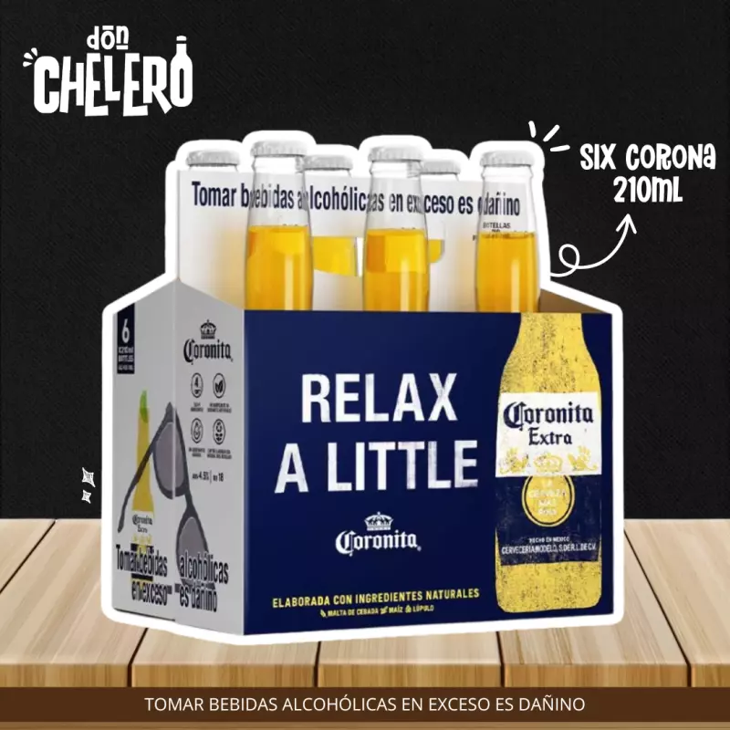 SIX CERVEZA CORONITA X 210 ML