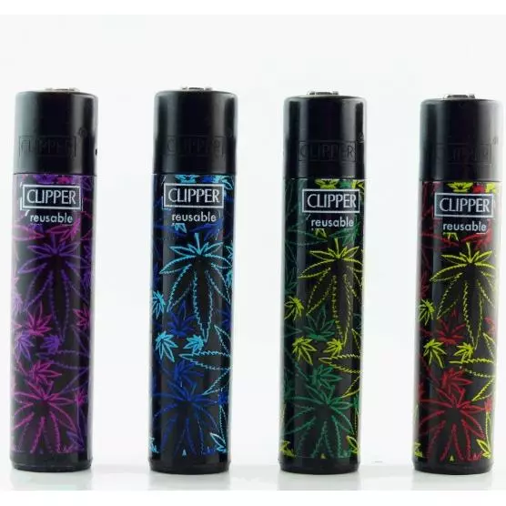 Isqueiro Clipper Fluo Leaves