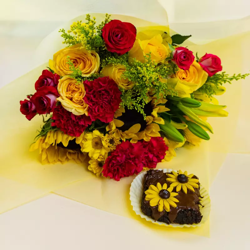 Brownie Flores Amarillas