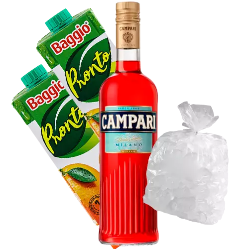 CAMPARI + 2 BAGGIO + BOLSA DE HIELO