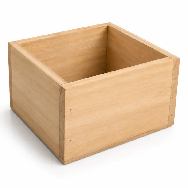 Caja madera minimalista