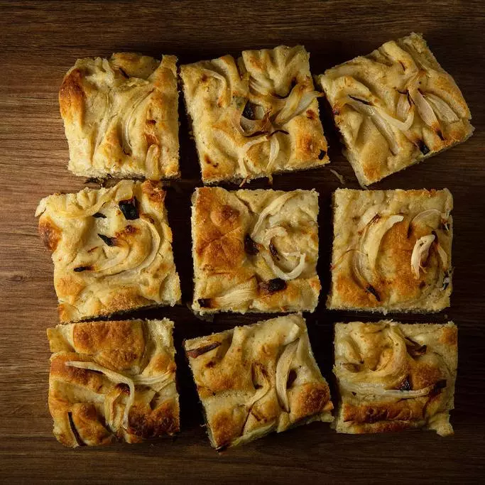 FOCACCIA CON CEBOLLA 🌱