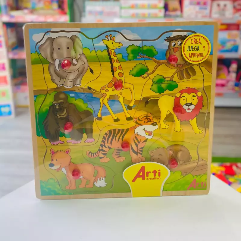 ROMPECABEZAS CON PIN LA JUNGLA-ARTI