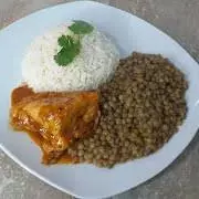 Lentejitas con Pollo parrilero