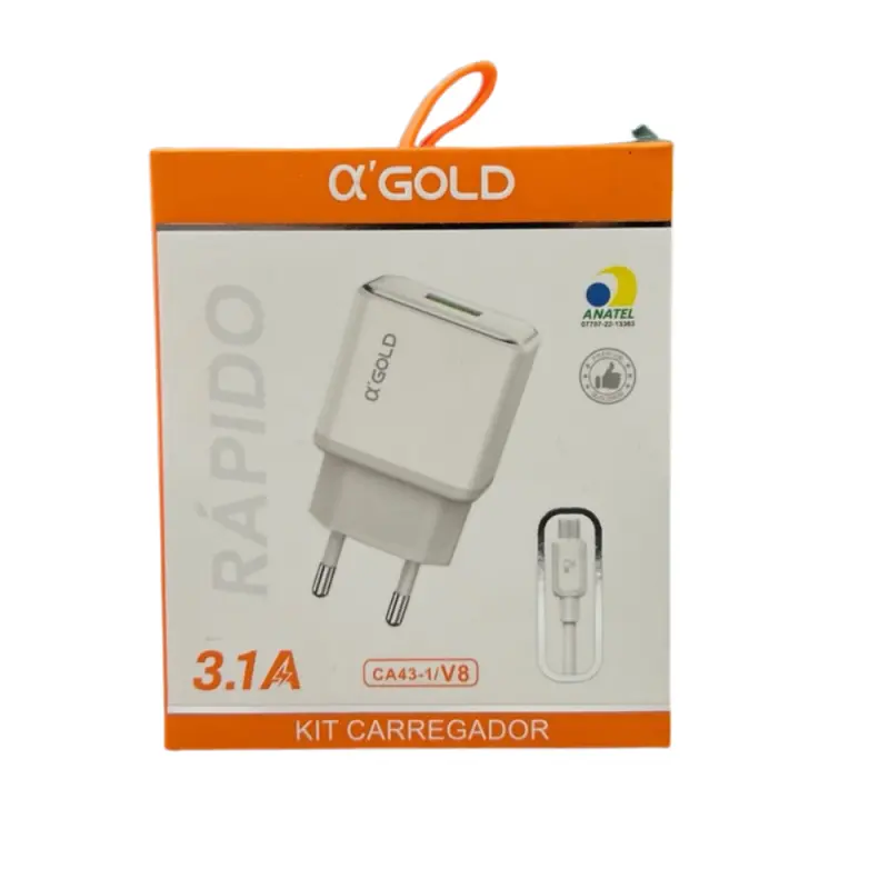 CARREGADOR GOLD RAPIDO V8 CA43-1