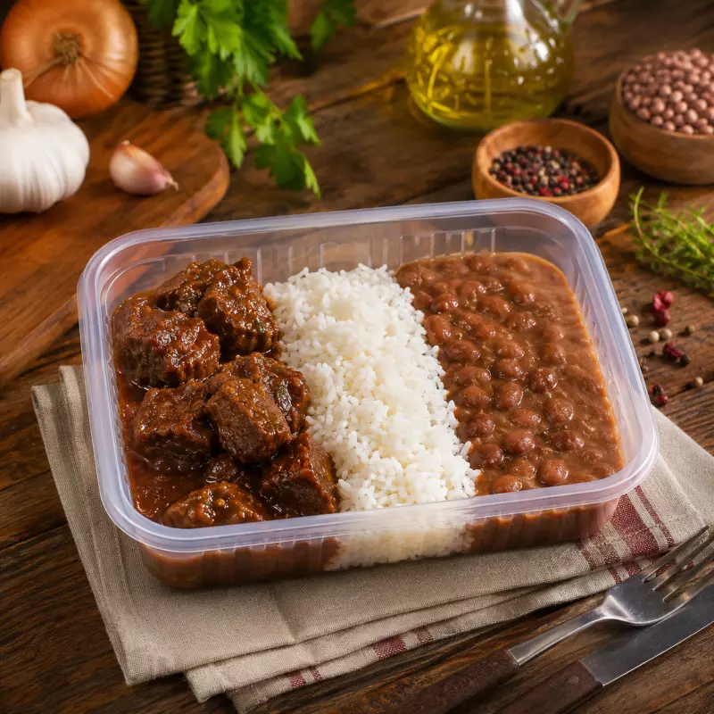 Carne de Panela, Arroz e Feijão