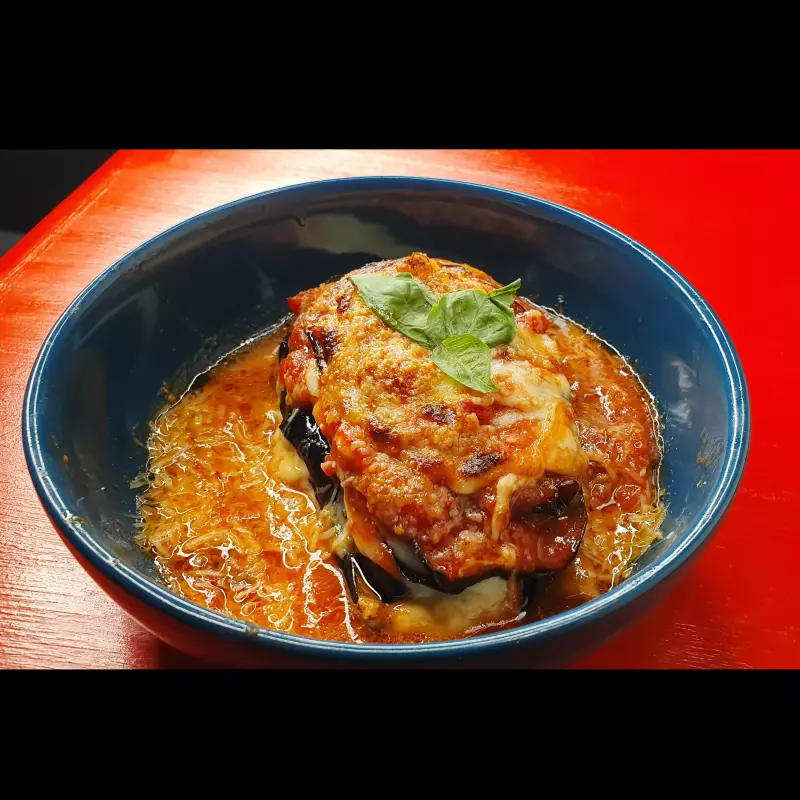 Parm. Berenj. + Albóndigas