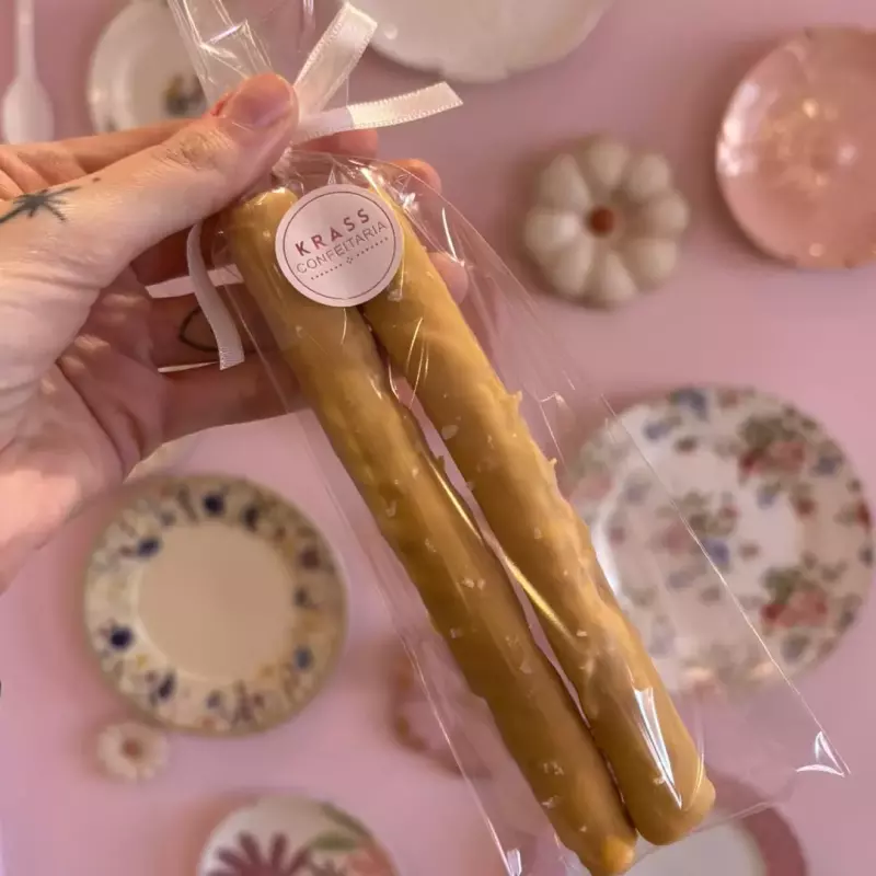 Canudo Wafer Caramelo e Flor-de-Sal