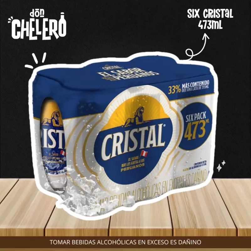 SIX CRISTAL 473 ML. LATAZA