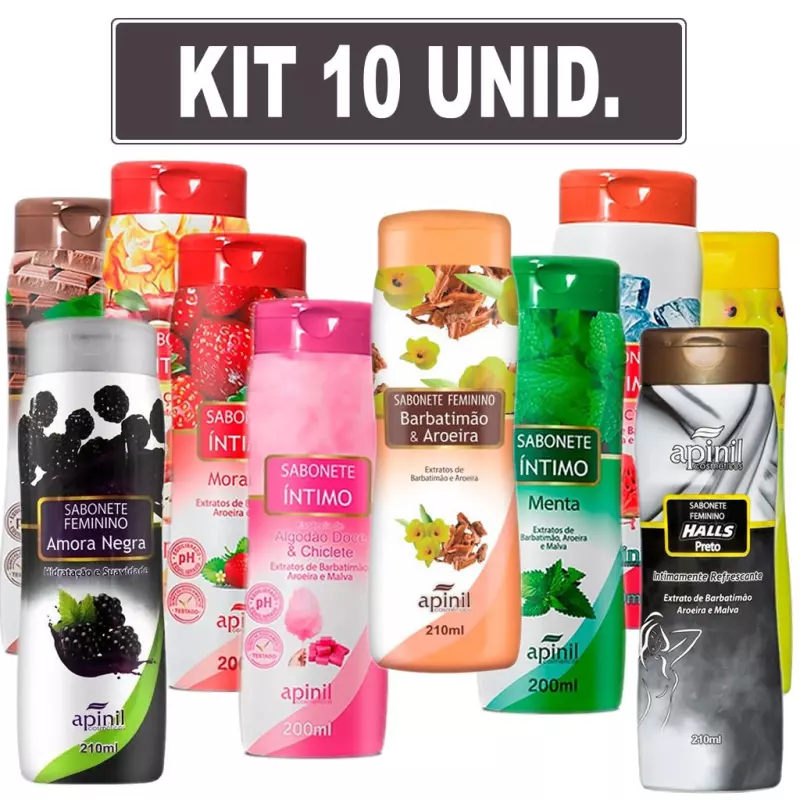 KIT 10 SABONETES ÍNTIMO - SORTIDOS