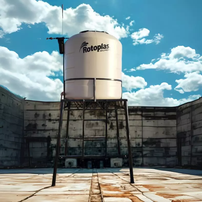 Tanque Rotoplas +Banca metálica