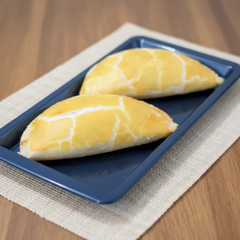 Pastel de forno coalho com bacon