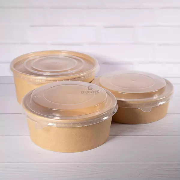 Bowl Kraft Tapa PP ECOGREEN